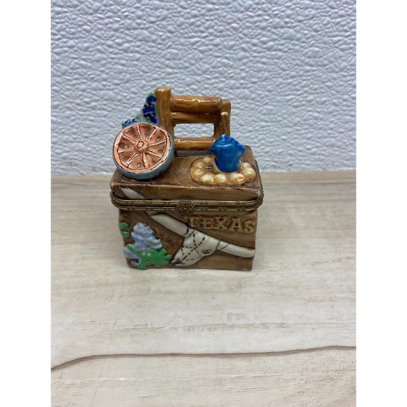 Vtg Texas Trinked Box Travel Souvenir - Picture 1 of 7